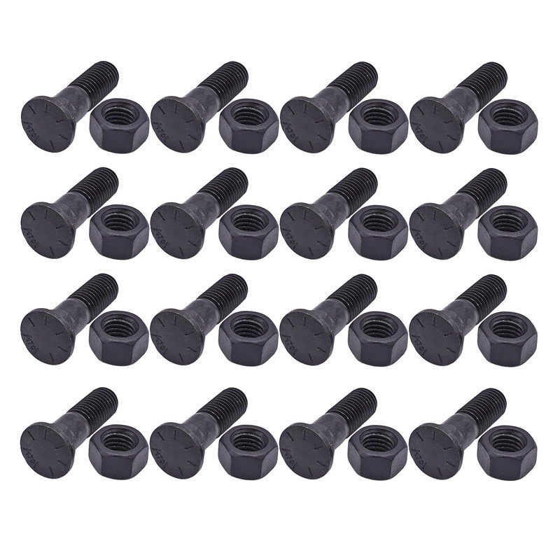16 PCS Blades Cutting Edge Plow Bolts & Nuts 5/8"-11