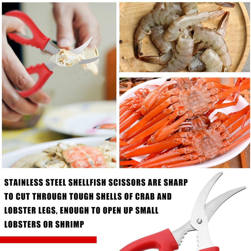 Gisafai 20 Pcs Kitchen Seafood Scissors for Crab Bulk,Leg Scissors
