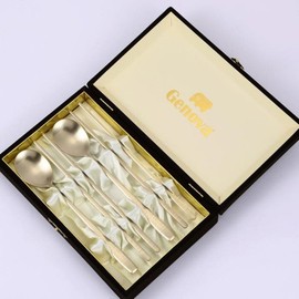 Hunminjeongeum Titanium Couple Cutlery Set (2 Sets, Velvet Case) Spoons as a Gift / 훈민정음 티타늄 부부 수저세트 2벌(우단케이스) 숟가락 답례품