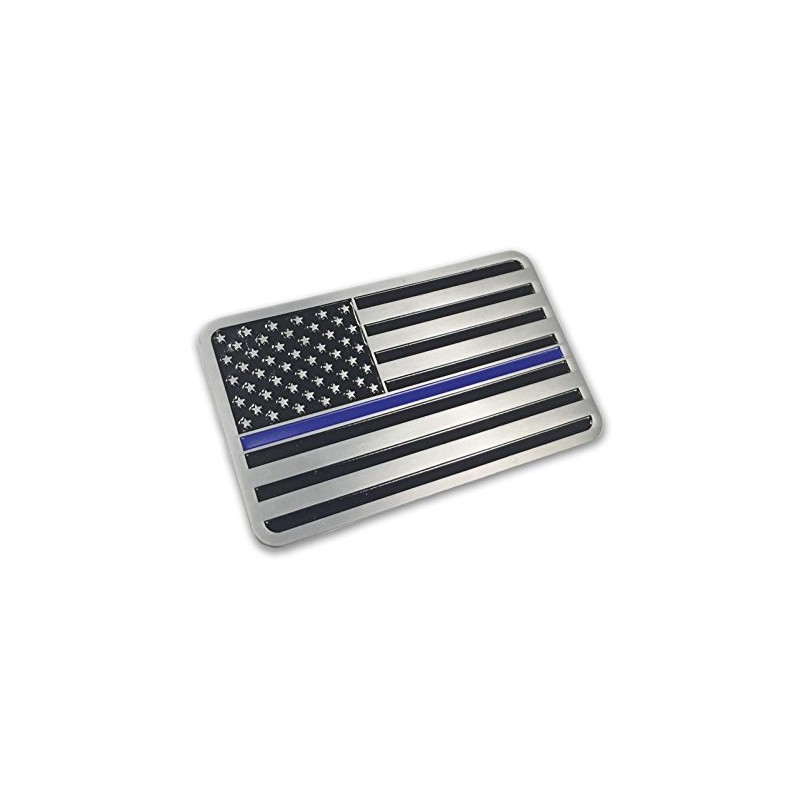 Thin Blue Line Aluminum Car Emblem