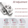 Furniware 2 pcs Soft Close Cabinet Hinges,110° Full Overlay Cupboard