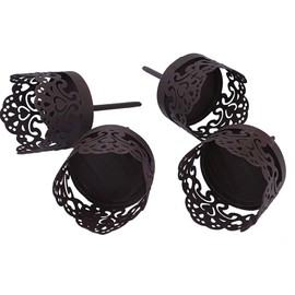 Berni Tea Light Holders, Made of Metal With A height of 9 cm, Tea Light Holders On Stakes for Indoors And Outdoors, Set of 4