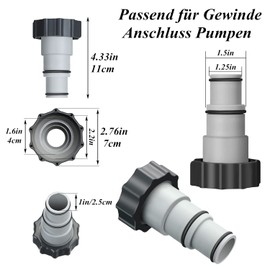Taicols A Adapter for Pool, Replacement Hose Adapter for Pumps, A Series with Female Screw On Thread for Pool Hose Connector