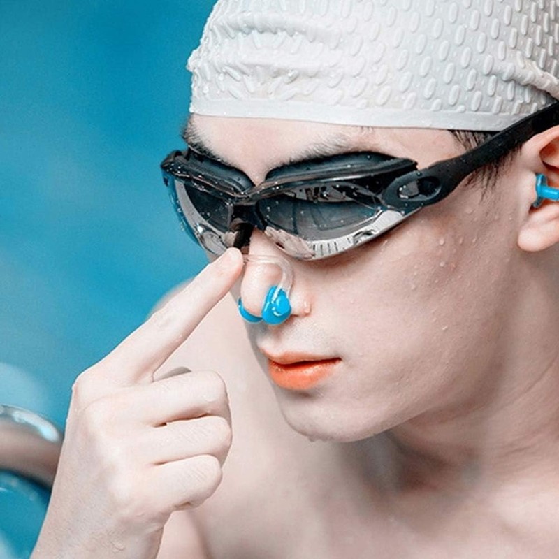 Linwnil 10Pcs/Box Swimming Nose Clips for Children (Age 7+) and