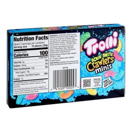 Trolli Mini Sour Brite Crawlers 3.5 oz. Box - 12/Case - 3.5 oz. Box - 12/Case