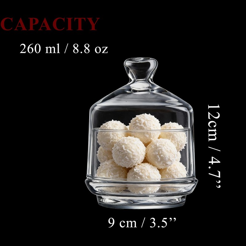 the mask el turko Multipurpose Glass Mini Container with Lid,
