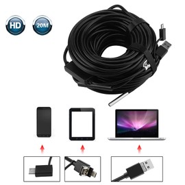 WiFi Endoscope HD Inspection Camera 3 in 1 USB/Micro USB/Type C Endoscope with 720P Waterproof with 6 Adjustable LEDs