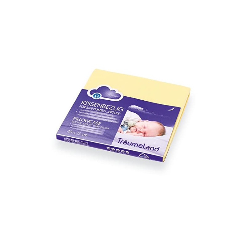 Träumeland T040413 Kissenbezug für Babykopfkissen Wolke,Gelb