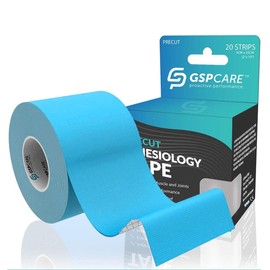 GSPCARE Kinesiology Tape, 16.4ft Uncut Elastic Muscle Sports Tape for Exercise, Latex Free Waterproof Physio Tape for Knee Shoulder and Elbow Recovery (Blue)