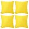 4-Pack Cotton Comfortable Solid Decorative Throw Pillow Case Square Cushion