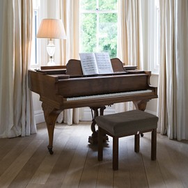 BUYUE Luxury Piano Bench Cover, (20"- 27") L x (11.8"- 15.7") W Stretch Jacquard Washable Rectangle Dressing Stool Slipcover (S, Brown)