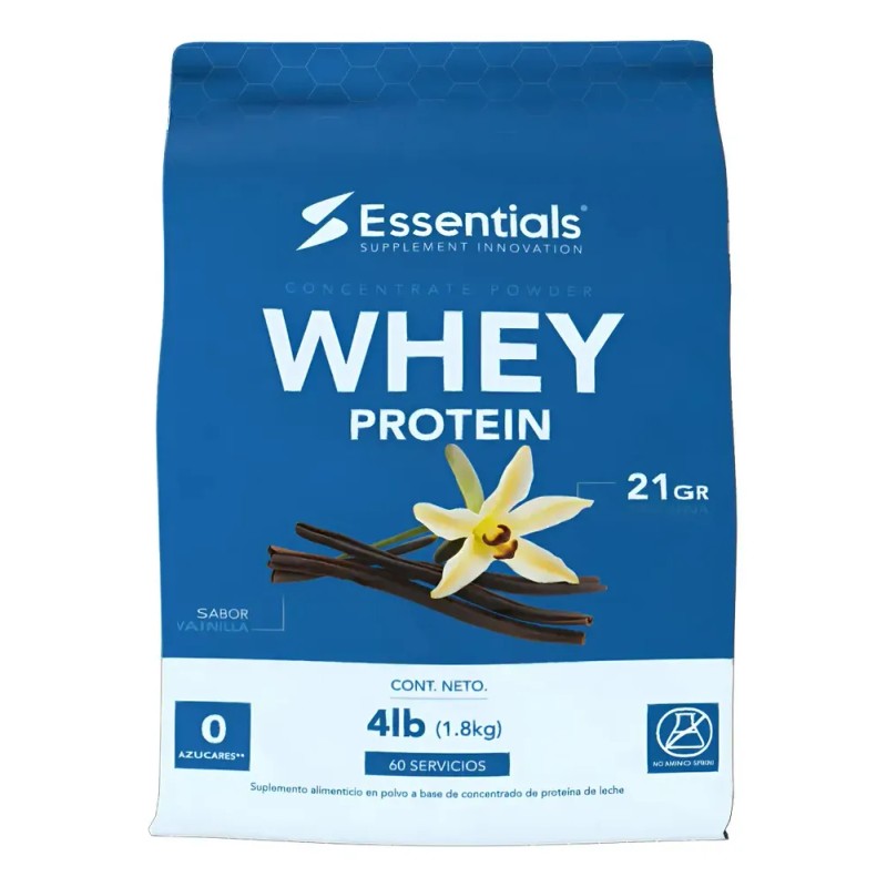 Proteina Whey Protein Essentials 4 Lbs Concentrate Power Sabor Vainilla