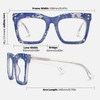 Zeelool Acetate Square Glasses with Non-prescription Clear Lens for Women