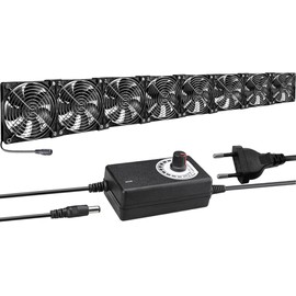 Joycabin 8 x 120 mm Case Fan, 12 V Fan, Computer Fan with Speed Control, PC Ventilation, Brushless Cooling Fan, PC Fan for Computer, Laptop, TV Box, AV Cabin, Router