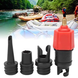 Adaptador de Bomba de Sup Inflable, Convertidor de válvula de Aire con 3 boquillas de Aire, Adaptador de válvula Inflable a Prueba de Fugas para Stand Up Paddle Board Inflable, Cama Inflable