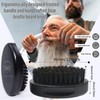 HUSHAIR Mini Beard Brush 5-in-1 Set for Men - Natural