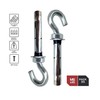 DOJA Industrial Extension Anchor Hook Screw M6-45 Pack 10 Ceiling