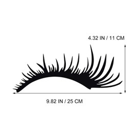 Vosarea 2 Pairs Car Headlight Eyelashes Stickers Fashion Fake Eyelash Stickers for Car Body Rearview Mirror (Black)