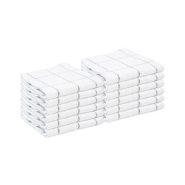 Arkwright Cotton Dishcloths Kitchen Towels Bulk - (Pack of 12) Absorbent Terry Tea Towels, Dish Washing Cloths for Cooking, Drying Dishes, and Cleaning, 12 x 12 in, Grey