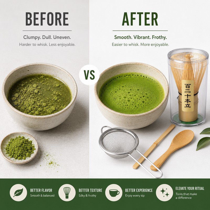 Bamboo Matcha Whisk Set for Tea Making – 4-Piece Chasen