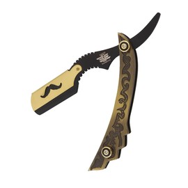 Generic Straight Edge Classic Cool Design - Bronze Gold Razor - Hair Stylist, Barber Grooming and Cleaning Razor Knife, In Picture