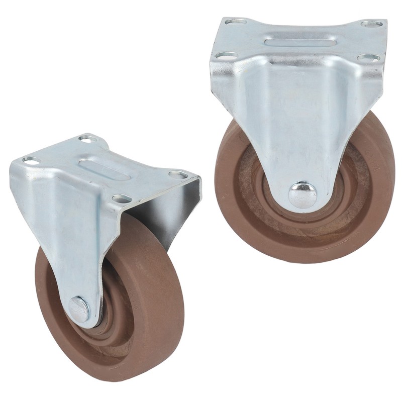 Nylon Caster 4in Fixed Plate Caster Wheel Heat Resistant for