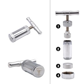 Tool Pollen T Press, Pollen Press T-Handle, Durable Herb Pen, Small Pollen Press Tool for Herbs, Spices, Garlic, Pepper, Salt, Pollen