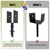 Nrspp 4x4 Concrete Post Anchor 6 Pcs (Inner Dia 3.6"x3.6")