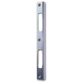 GRUNDMANN 11475 Silver Angle Square for Internal, Strike Plate with 10 mm Blind Flaps, ÖNORM Door Fitting, Galvanised Steel