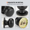 Haidms 1 Pack Matte Black Passage Door Knobs, Black Closet