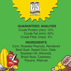 C&S Woodpecker Delight No Melt Suet Dough 11.75 Ounces 8 Pack