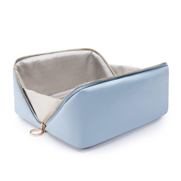 KALIDI Large Capacity Cosmetic Bag Ladies Pencil Case Make Up Bag Makeup Bag Pencil Case Cosmetic Travel Pouch (Blau)