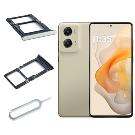 Ygpmoiki for Motorola Moto G Stylus 5G 2024 XT2419-1 XT2419V XT2419-3 Micro SD Card Slot Single Sim Card Tray Holder Replacement Gold，with Pin