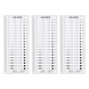 HARFINGTON 3pcs High Precision SEC Size Estimation Chart 106x47mm 0.12mm