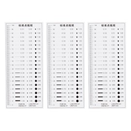 HARFINGTON 3pcs High Precision SEC Size Estimation Chart 106x47mm 0.12mm Transparency Flaw Detection Film Ruler for Diameter and Line Width Defects Measuring