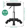 FURWOO Round Rolling Stool Height Adjustable Stool with Wheels for