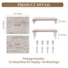 Hanobe Wooden Riser Decorative Tray: Farmhouse Wood Pedestal Display Stand