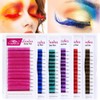 Easy Fan Color Volume Eyelash Extensions Red 0.07mm D Curl