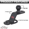 TOPTOW 64008 ATV/UTV 3-Way Hitch Adapter with 2 inch Ball,