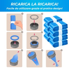 My Happy Nappy 8 Ricariche Compatibili con Tommee Tippee Twist & Click, Sangenic Tec, Simplee Sangenic e LitterLocker – Sacchetti Profumati 8 Metri Anti-Odore