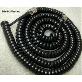 DIY-BizPhones-RCA-ViSys RCA Phone Long Handset Cord 1 2 4 Line Landline ViSys Receiver Curly Black 25Ft