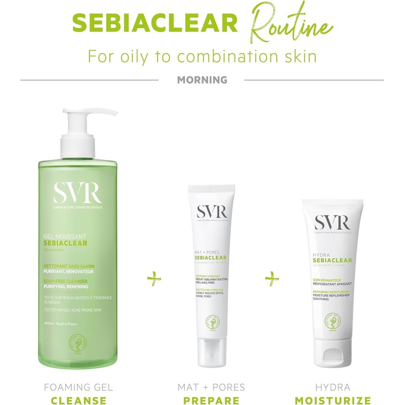 SVR Sebiaclear Mat+Pores Crema Seborreguladora Mate Sebiaclear 40 ml