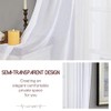 MRTREES Kitchen Net Curtains for Windows 45 Drop, White Sheer
