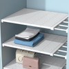 Tielag Extendable Closet Shelf, Expandable Shelves Wardrobe Storage Organiser, Adjustable
