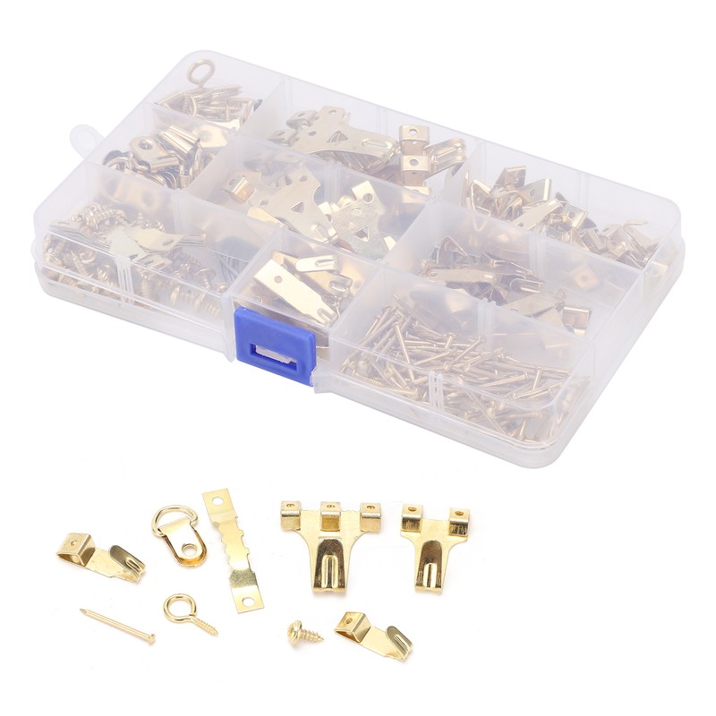 230PCS Photo Frame Hook Kit NonTrace Screw Nail for Wall