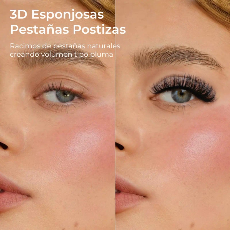 Sace Lady Pestañas Postizas 3d Fluffy Volume, Reutilizables