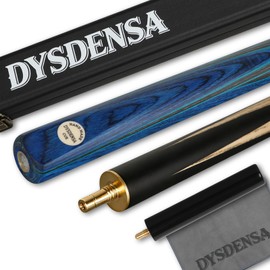 Dysdensa Handmade Snooker Cue Stick with Case & Extension 57-inch, Durable Ash Wood Construction, Professional 18 oz Pool Cue, Ideal for Snooker and Billiards (SQ-Blue-C)