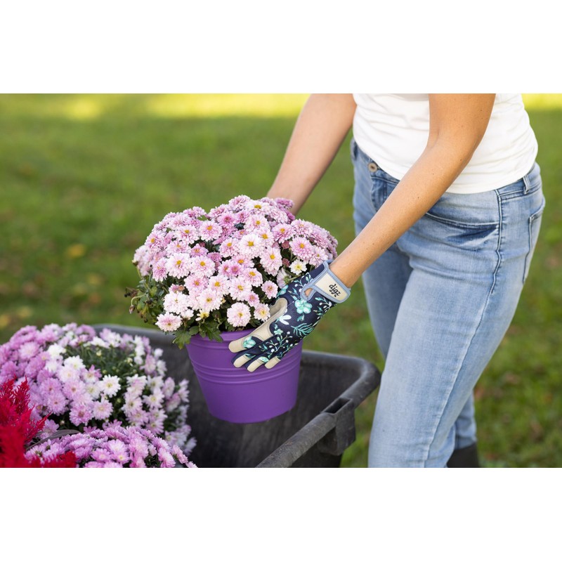 Digz Women's Small Outdoor and Work Gardener Gloves, Spandex, Navy