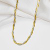 TENTMENTISE Two-Tone Necklace Snake Bone Chain Gold And Silver Chain