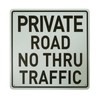 BTHUKO Private Road No Thru Traffic Sign, No Trespassing Sign,